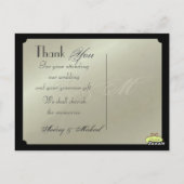 BRUILOFT BEDANKT DIY KLEUR/ 3 FOTOLIJSTEN BRIEFKAART (Achterkant)