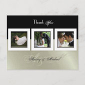 BRUILOFT BEDANKT DIY KLEUR/ 3 FOTOLIJSTEN BRIEFKAART (Voorkant)