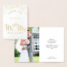 BRUILOFT BEDANKT echtpaar heer & mevrouw modern sc