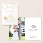 BRUILOFT BEDANKT echtpaar heer & mevrouw modern sc Folie Kaarten (Display)