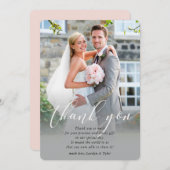 BRUILOFT BEDANKT foto kalligrafie elegante ovelay (Voorkant / Achterkant)