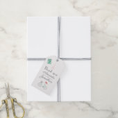 Bruiloft Bedankt Gast in Parijs Cadeaulabel (Met Touw)