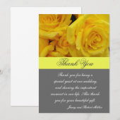 bruiloft bedankt gele rozenbloemen (Voorkant / Achterkant)