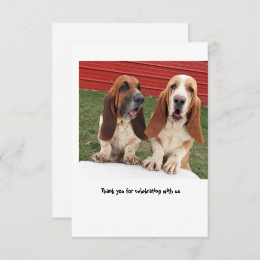 bruiloft bedankt je kaart (Voorkant / Achterkant)