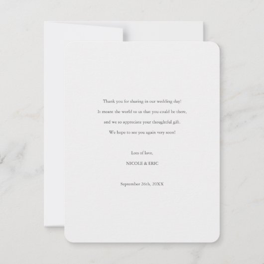 bruiloft - Bedankt kaarten met foto (Achterkant)