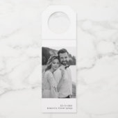 💍 Bruiloft Bedankt met foto Minimalist Elegant Flessenhanger (Achterkant)