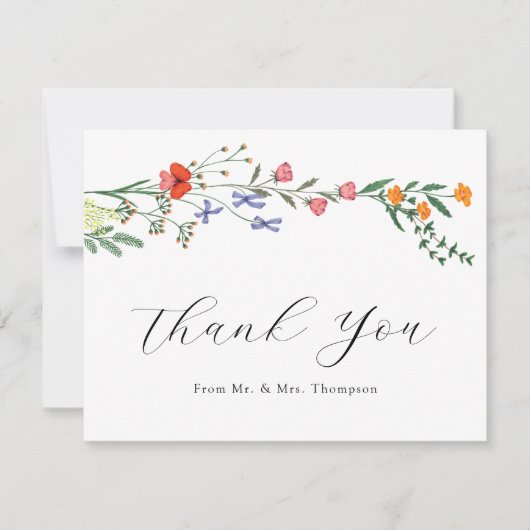 Bruiloft Bedankt met Geheime Tuin Stijl (Voorkant)