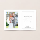 BRUILOFT BEDANKT nieuwste moderne minimal script Folie Kaarten (Binnen)