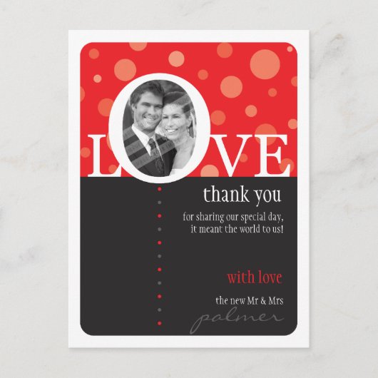 BRUILOFT BEDANKT OPMERKING:: LOVEbubbles 2 Briefkaart (Voorkant)