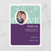 BRUILOFT BEDANKT OPMERKING:: LOVEbubbles 6 Briefkaart (Voorkant)