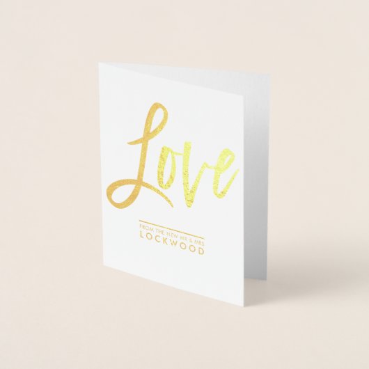 BRUILOFT BEDANKT paar pasgetrouwd handgeschreven l Folie Kaarten (Voorkant)