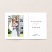 BRUILOFT BEDANKT paar pasgetrouwd modern script li Folie Kaarten (Binnen)