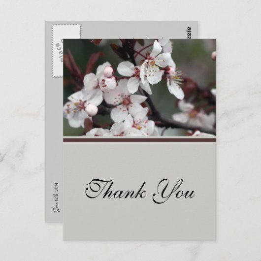 bruiloft bedankt stickers, kaarten, enz. briefkaart (Voorkant / Achterkant)