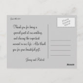 bruiloft bedankt stickers, kaarten, enz. briefkaart (Achterkant)