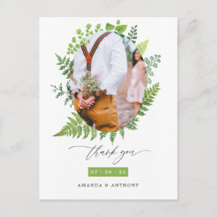 Bruiloft Bedankt voor de Groenheid van het Bos Briefkaart