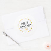 bruiloft bedankt voor sjabloon ronde sticker (Envelop)