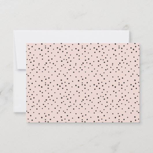 BRUILOFT BEDANKT zwarte inkt kalligrafie blush roz (Achterkant)