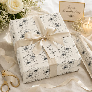 Bruiloft bedoeld voor bijen cadeaupapier