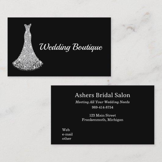 bruiloft bedrijf visitekaartje (Voorkant / Achterkant)