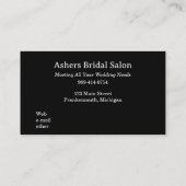 bruiloft bedrijf visitekaartje (Achterkant)