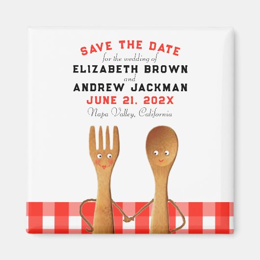 bruiloft, behalve de datum magneet (Voorkant)