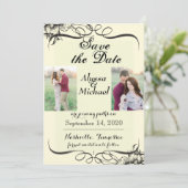 bruiloft, behalve de datum save the date (Staand voorkant)