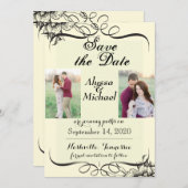 bruiloft, behalve de datum save the date (Voorkant / Achterkant)