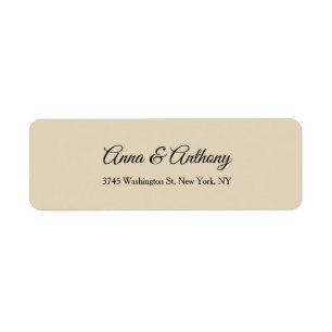 Bruiloft Beige Professioneel Creatief Elegant Plai Etiket
