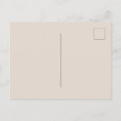 Bruiloft beige witte wilde bloem uitnodiging briefkaart (Achterkant)