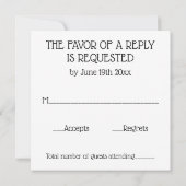 Bruiloft Bellen RSVP Kaart (Achterkant)