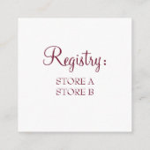 Bruiloft Bells Bloemen Bow Stropdas Bruids Rose Bo Informatiekaartje (Achterkant)