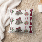 Bruiloft Bells Bloemen Bow Stropdas Bruids Rose Bo Kussen (Deken)