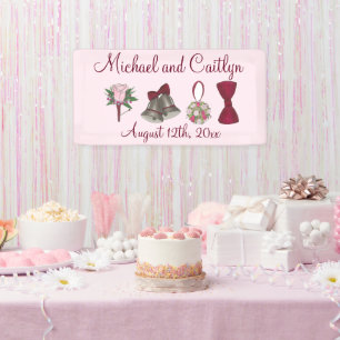 Bruiloft Bells Bloemen Bow Stropdas Bruids Rose Bo Spandoek