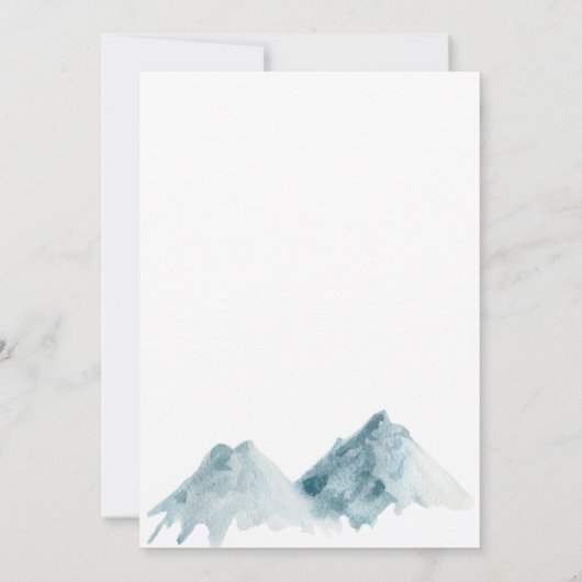 Bruiloft berglandschap blauw natuur kaart (Achterkant)
