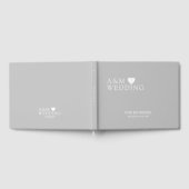 Bruiloft berichten & handtekeningen GRIJS Gastenboek (Volledig)