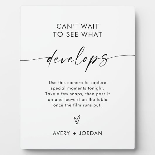 Bruiloft beschikbaar camerateken, bruiloft fotospe fotoplaat (Voorkant)