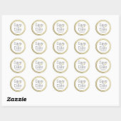 bruiloft BESPAAR de DATE cirkel Ronde Sticker (Vel)