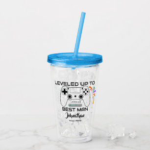 Bruiloft Beste Man Levelled Up Gamer Acryl Drinkbeker
