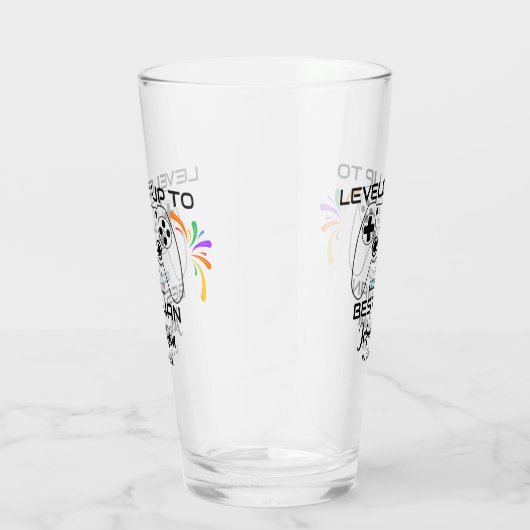 Bruiloft Beste Man Levelled Up Gamer Glas (Rechts)