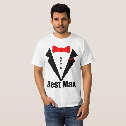 bruiloft, beste man t-shirt (Voorkant volledig)
