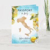 Bruiloft Bestemming Lemon Zomer Paspoort Italië (Voorkant)
