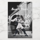 Bruiloft bestemming London Bridge Wijn Etiket (Enkel label)