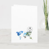 Bruiloft Bestemming Paspoort Groene Wereldkaart Pa (Achterkant)