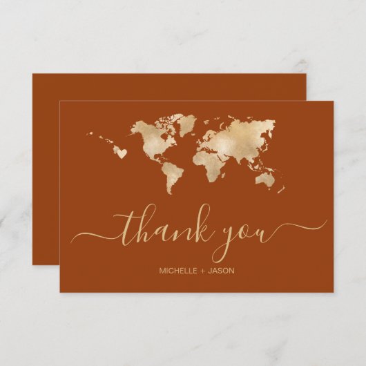 Bruiloft Bestemming Paspoort Hawaii Kaart Dank u (Voorkant / Achterkant)