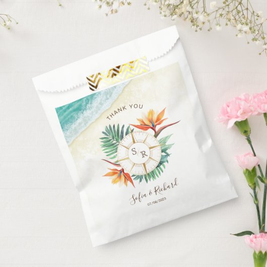 Bruiloft Bestemming Paspoort Kompas Dank u Bedankzakje (Gezegeld)