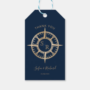 Bruiloft Bestemming Paspoort Kompas Dank u Cadeaulabel