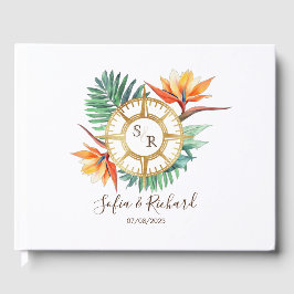 Bruiloft Bestemming Paspoort Kompas Dank u Gastenboek