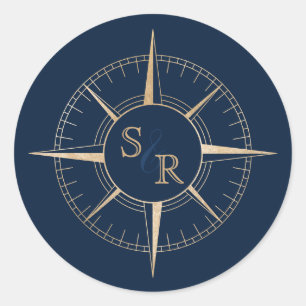 Bruiloft Bestemming Paspoort Kompas Dank u Ronde Sticker