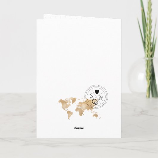 Bruiloft Bestemming Paspoort Mexico kaart (Achterkant)