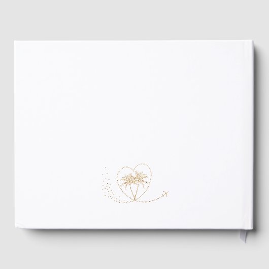 Bruiloft Bestemming Paspoort Wereldkaart Dank u Gastenboek (Achterkant)